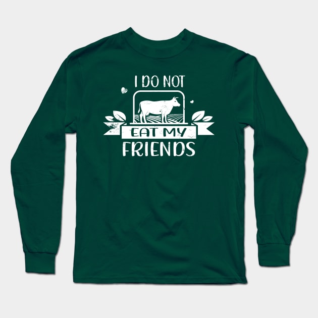 Vegetarian do not eat her friends vegan veganism Long Sleeve T-Shirt by Lomitasu